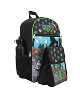 Minecraft Adventure Mode Youth 5-Piece 16" Backpack Set