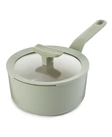 BergHOFF Balance Nonstick Ceramic Saucepan 7", 2.1qt. With Glass Lid, Recycled Aluminum