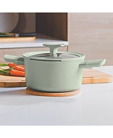 BergHOFF Balance Nonstick Ceramic Stockpot 10", 5.8qt. With Glass Lid, Recycled Aluminum