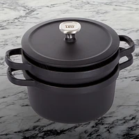 BergHOFF Graphite Enamel Cast Iron Covered Stockpot 10.25", 6qt.