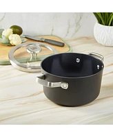 BergHOFF Graphite Non-stick Ceramic Stockpot 8", 3.3qt. With Glass Lid, Sustainable Recycled Material