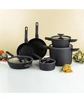 BergHOFF Leo 10Pc Non-stick Ceramic Cookware Set With Glass Lid