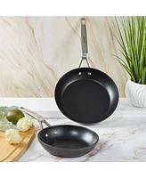 BergHOFF Essentials 2Pc Non-stick Hard Anodized Fry Pan Set, Black