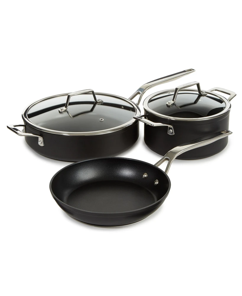 BergHOFF Essentials 5Pc Non-stick Hard Anodized Cookware Starter Set, Black