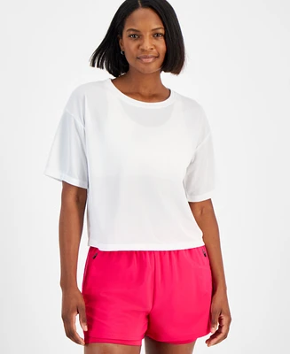 Id Ideology Women's Relaxed-Fit Short-Sleeve T-Shirt, Created for Macy's