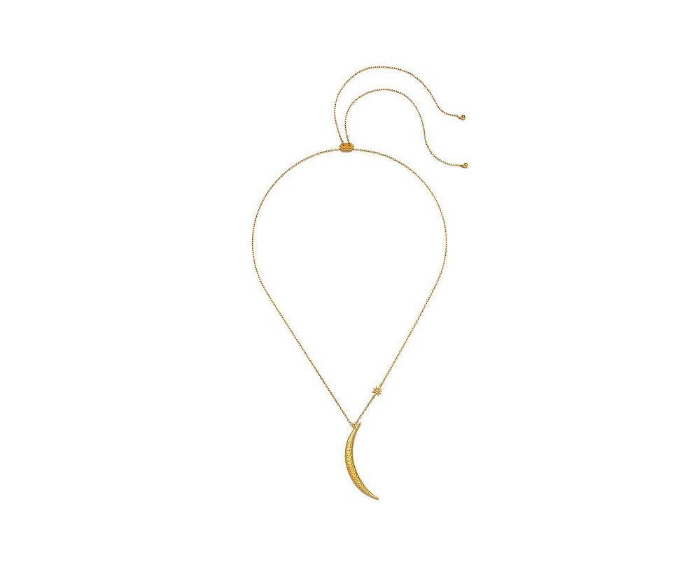 Satya Jewelry Illuminated Path Gold Moon necklace