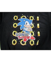 Sonic The Hedgehog Boys Golden Rings Black Long Sleeve Shirt