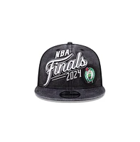 New Era Men's Black Boston Celtics 2024 Eastern Conference Champions Locker Room 9FIFTY Snapback Hat