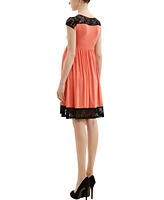 kimi + kai Maternity Lace Insert Skater Dress