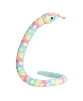 Aurora X-Large Kusheez Daisy Rainbow Snake Playful Plush Toy 51"