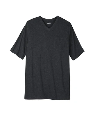 KingSize Tall Shrink-Less Lightweight Longer-Length V-Neck T-Shirt