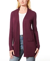 Melissa Paige Women's Braided-Trim Open-Front Cardigan