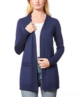 Melissa Paige Women's Petite Braided-Trim Open-Front Cardigan