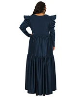 L I V D Plus Isabel Tiered Maxi Dress