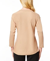 Melissa Paige Women's Dolman-Sleeve Wavy-Ribbed Sweater