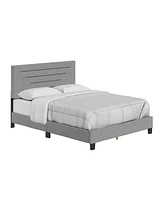 Cordoba Linen Upholstered Platform Bed Frame with Adjustable Headboard