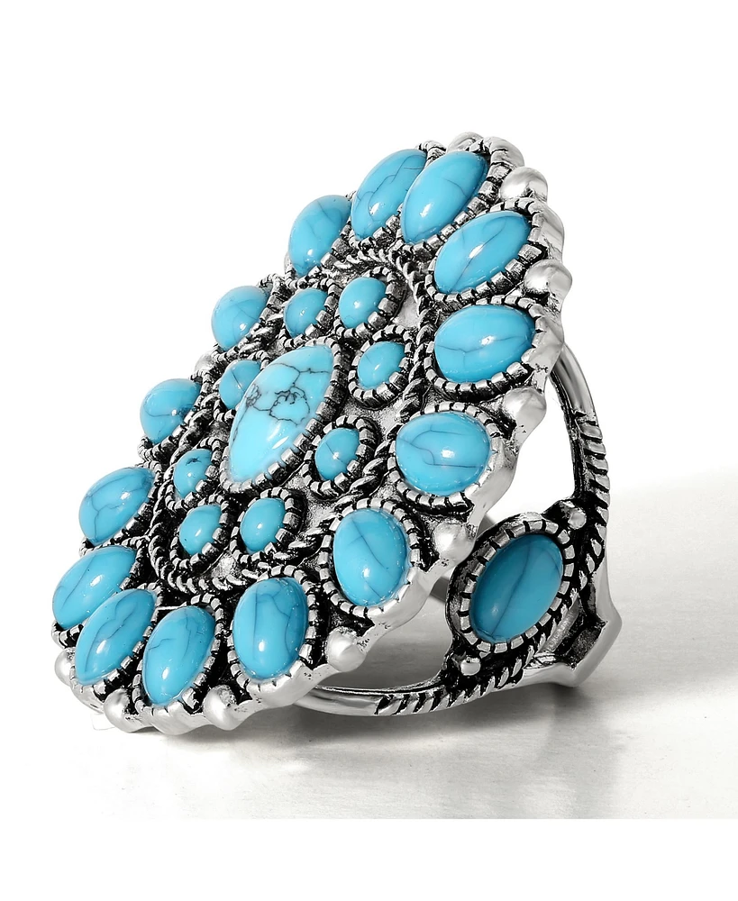 Jessica Simpson Women's Turquoise Stone Ring