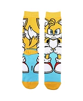 Sonic The Hedgehog Men's Main Characters Animigos Casual Crew Socks Set for Men 3-Pack