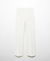 Mango Women's Belted Wideleg Pants