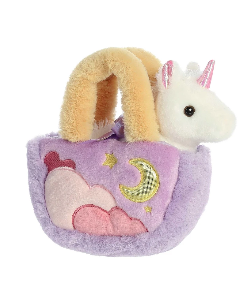 Aurora Small Pastel Clouds Unicorn Fancy Pals Fashionable Plush Toy White 7"