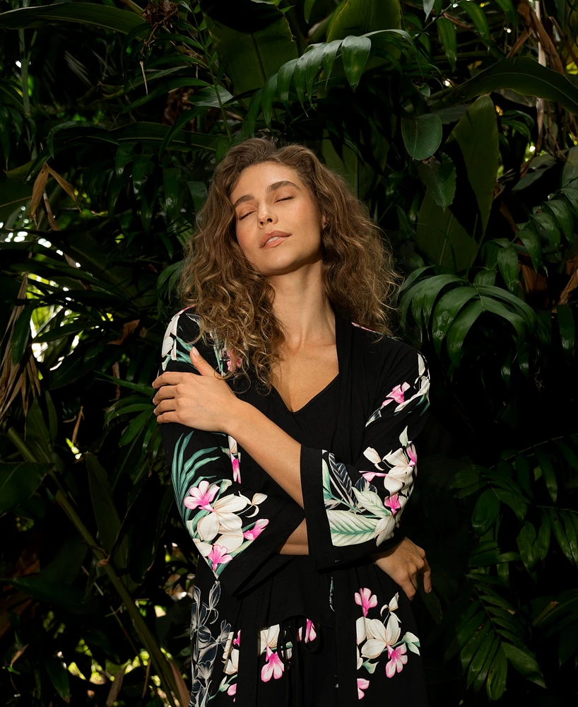 Linea Donatella Women's 3-Pc. Printed Travel Sleep Set