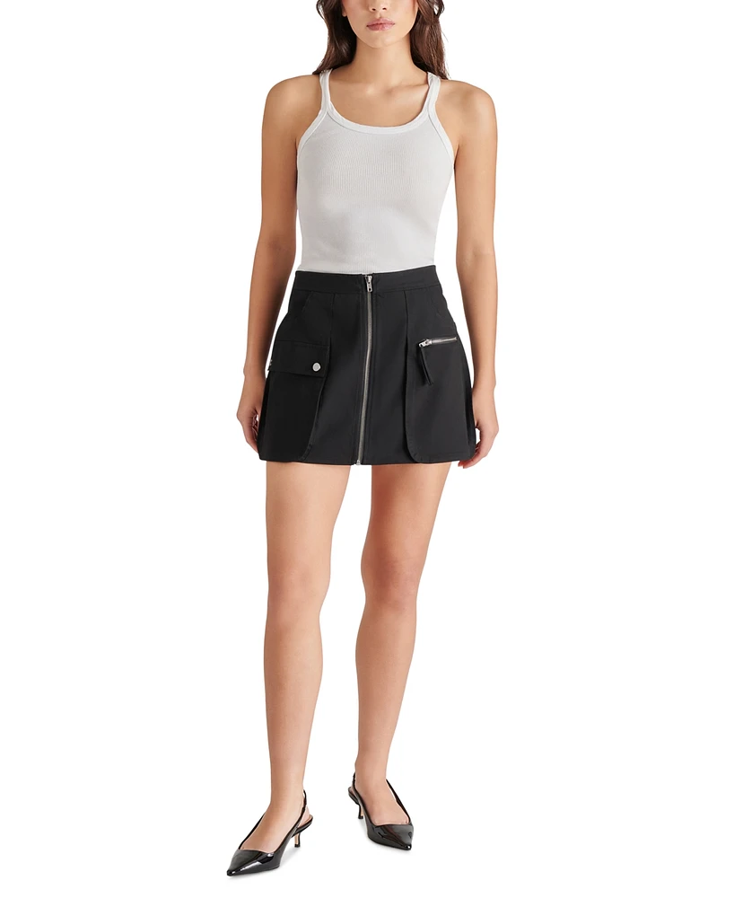 Steve Madden Women's Mila Zip-Front Mini Skirt