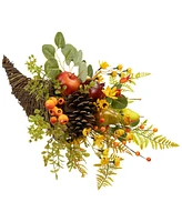 Northlight Apples and Pears Cornucopia Fall Harvest Decoration - 20"