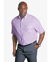 KingSize Men's Wrinkle-Free Short-Sleeve Oxford Dress Shirt