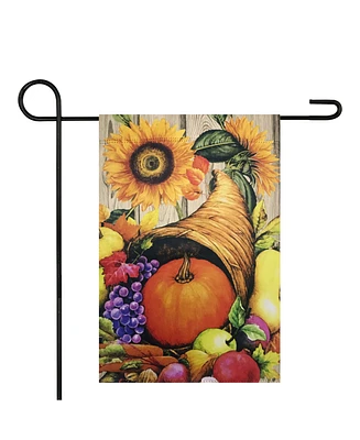 Northlight Cornucopia and Flowers Autumn Harvest Flag 12.5" x 18-Inch"