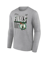 Fanatics Men's Steel Boston Celtics 2024 Eastern Conference Champions Long Sleeve Locker Room T-Shirt