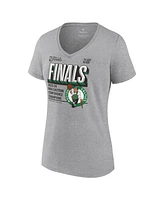 Fanatics Women's Steel Boston Celtics 2024 Eastern Conference Champions Locker Room T-Shirt