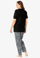 Dreams & Co. Women's Graphic Tee Pj Set