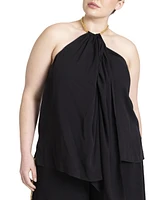 Eloquii Women's Hardware Drape Top