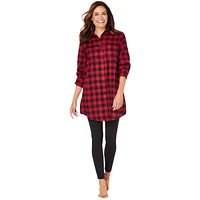 Dreams & Co. Plus Plaid Pj Set