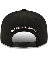 New Era Men's Black Inter Miami Cf Starting 9FIFTY Adjustable Snapback Hat