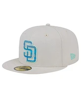 New Era Men's Khaki San Diego Padres Stone Mist 59FIFTY Fitted Hat