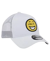 New Era Men's White Lsu Tigers Wink Foam Trucker Adjustable Hat