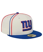 New Era Men's Cream York Giants Soutache 59FIFTY Fitted Hat