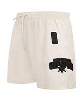 Pro Standard Men's Cream San Antonio Spurs Triple Tonal Woven Shorts