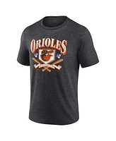 Fanatics Men's Heather Charcoal Baltimore Orioles Home Team Tri-Blend T-Shirt