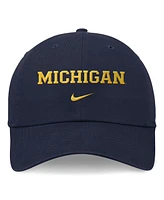 Nike Men's and Women's Navy Michigan Wolverines 2024 Sideline Club Adjustable Hat