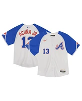 Nike Toddler Ronald Acuna Jr. White Atlanta Braves City Connect Limited Player Jersey