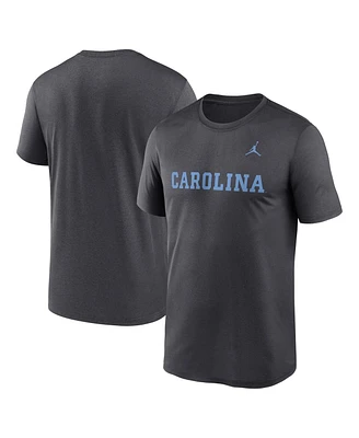 Jordan Men's Anthracite North Carolina Tar Heels Primetime Legend Wordmark T-Shirt