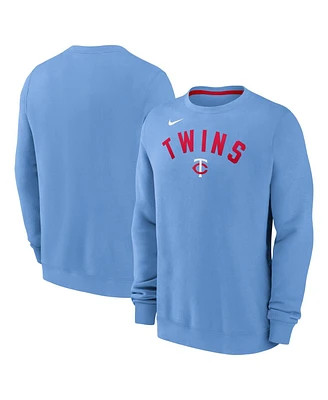 Nike Men's Light Blue Minnesota Twins Classic Fleece Performance Pullover Sweatshirt