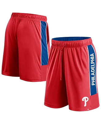 Fanatics Men's Red Philadelphia Phillies Win The Match Defender Shorts