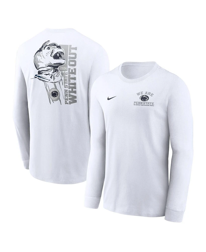 Nike Men's White Penn State Nittany Lions 2024 Out Long Sleeve T-Shirt