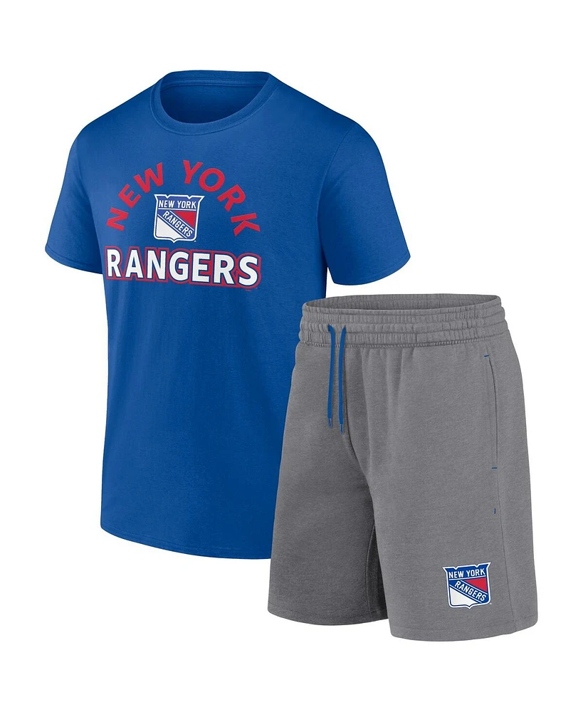 Fanatics Men's New York Rangers Humble Combo Pack Shorts T-Shirt