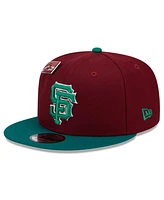 New Era Men's Cardinal/Green San Francisco Giants Strawberry Big League Chew Flavor Pack 9FIFTY Snapback Hat