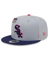 New Era Men's Gray/Navy Chicago White Sox Raspberry Big League Chew Flavor Pack 9FIFTY Snapback Hat