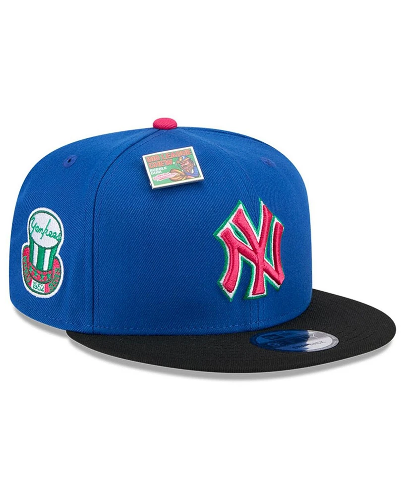 New Era Men's Royal/Black New York Yankees Watermelon Big League Chew Flavor Pack 9FIFTY Snapback Hat